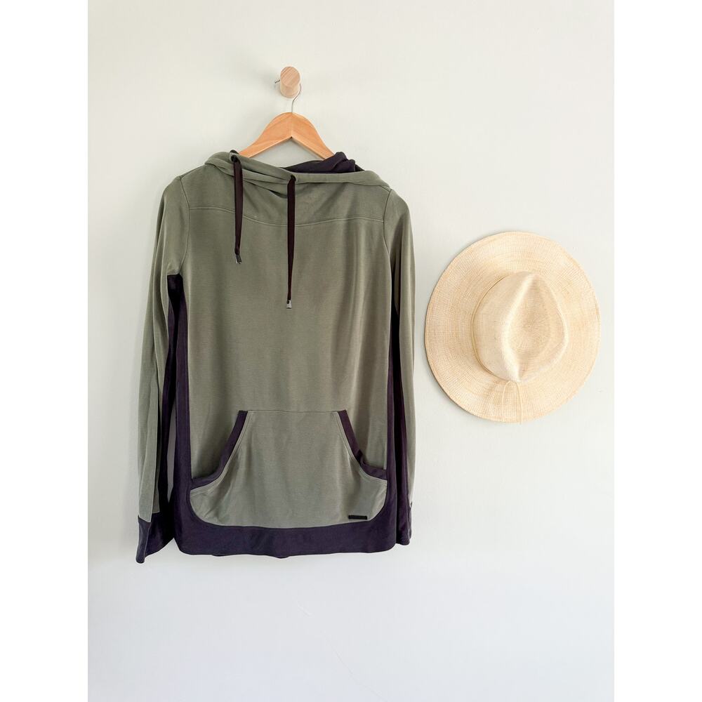 BLANC NOIR | Amour Active Pullover Hoodie Green Black Athleisure | Sz S